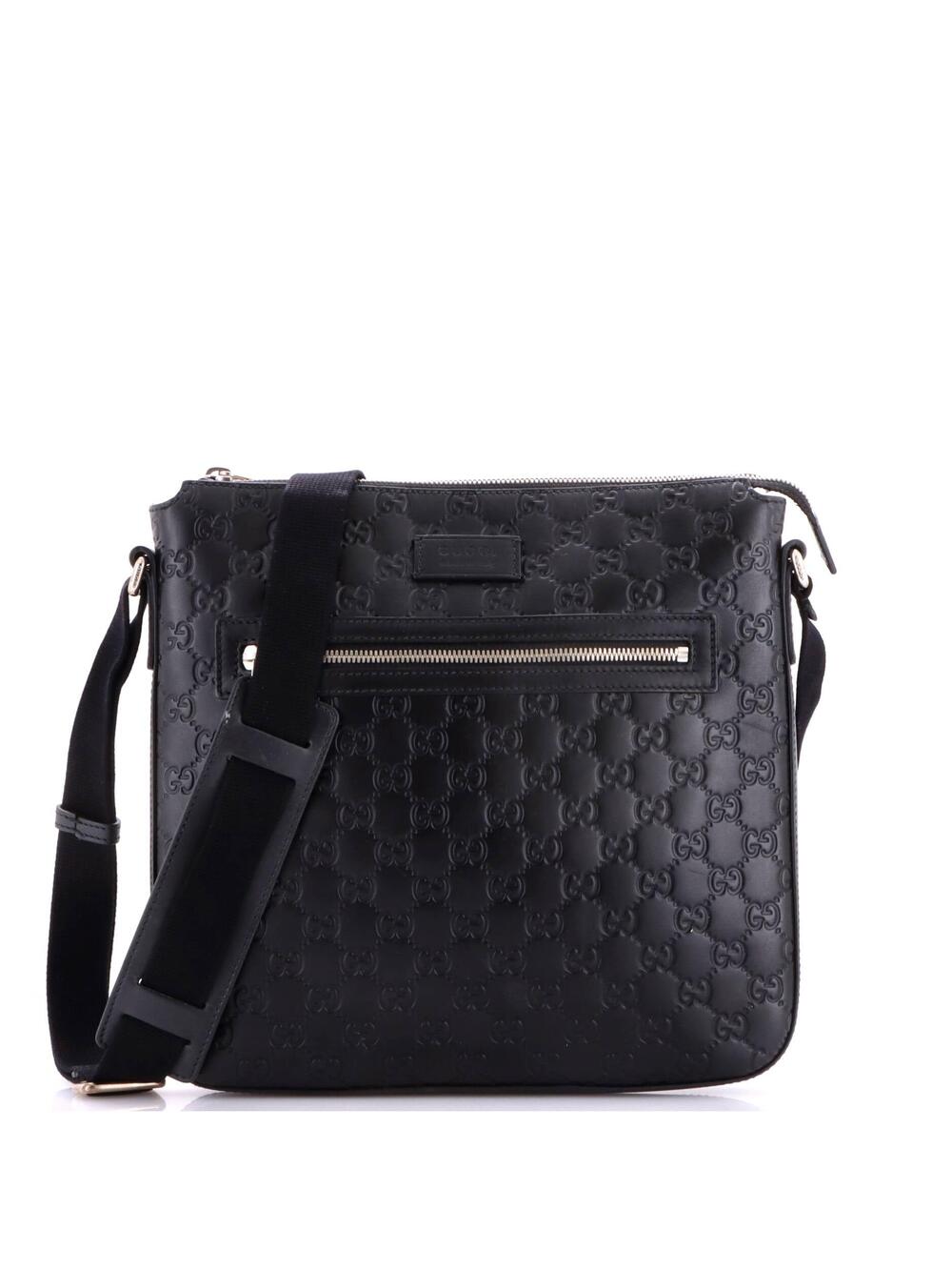 Signature Zip Messenger Bag Guccissima #373209G12B
